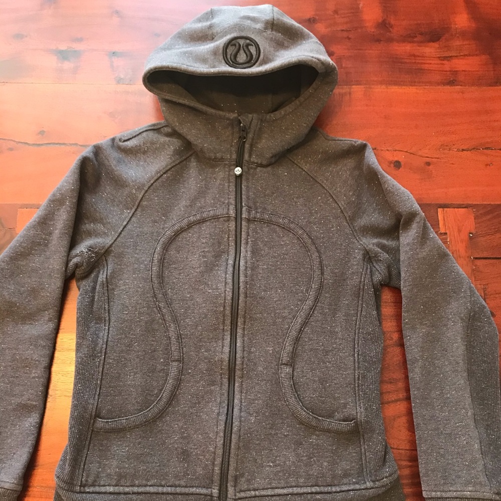 Sparkly grey lululemon scuba hoodie size 6